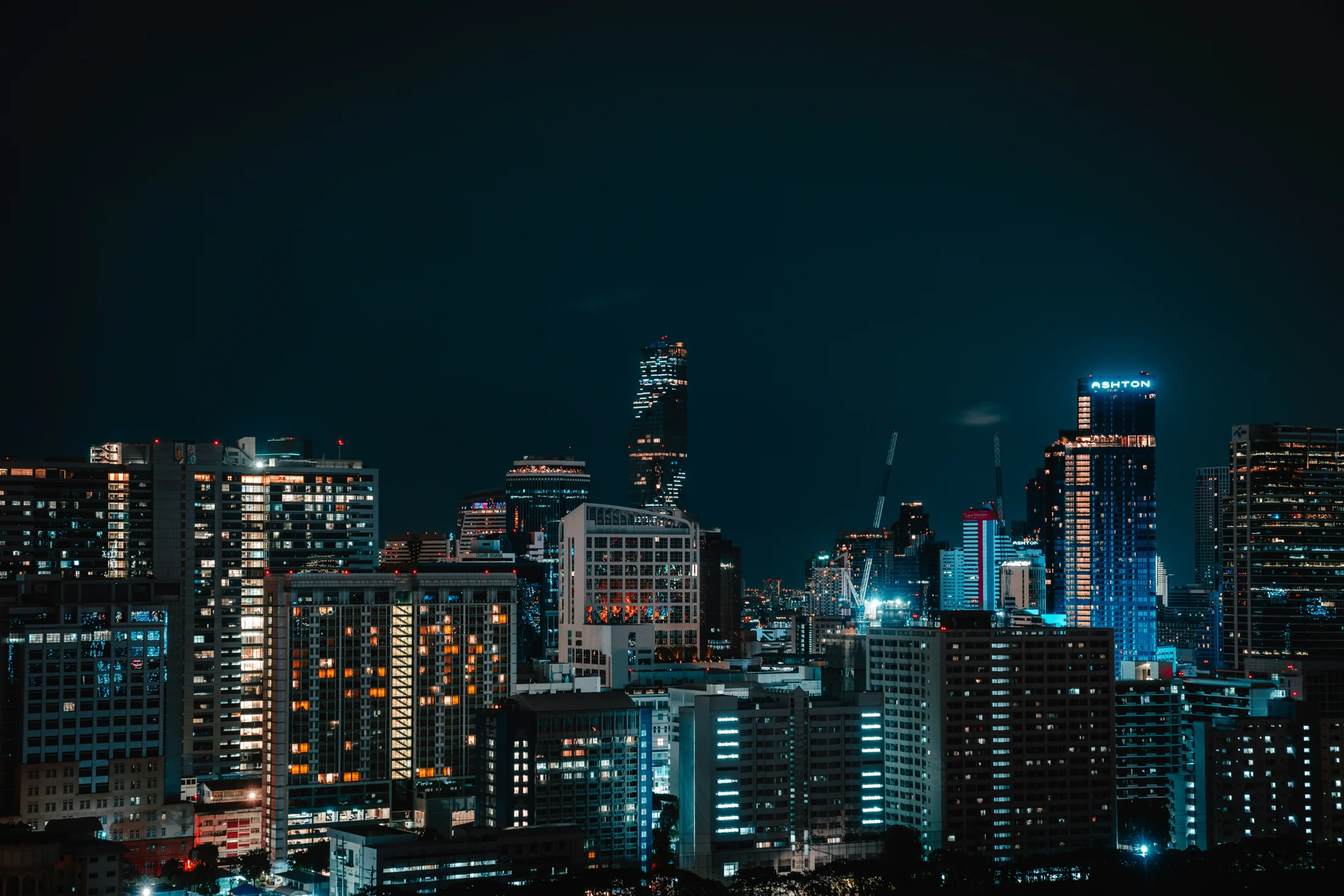 Bangkok skyline at night